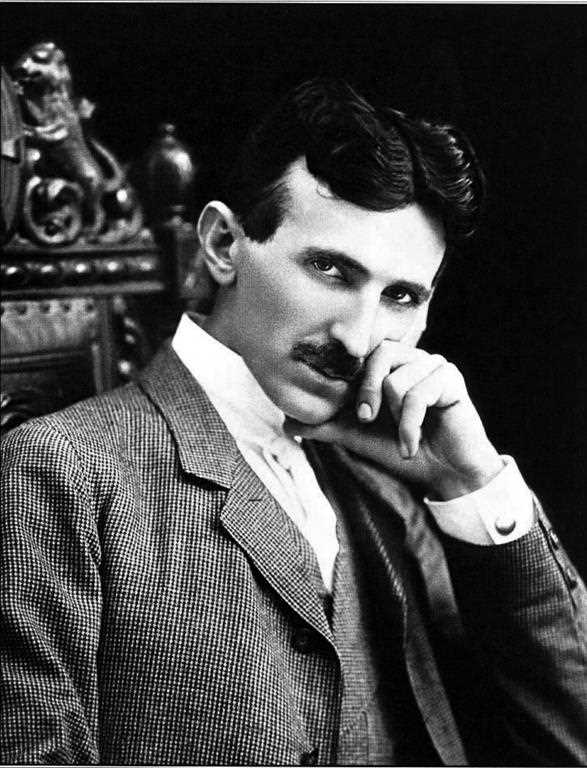 The photograph image of Nikola Tesla (1856-1943) at age 40.