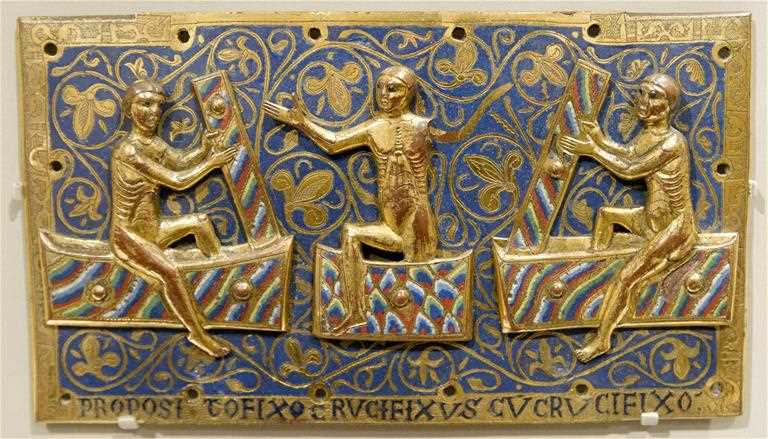 Plaque with three saints rising from the dead (circa 1250), Limoges artwork (Foto: Marie-Lan Nguyen (2012))