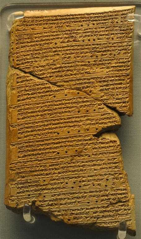 The Venus tablet of Ammisaduqa (Enuma Anu Enlil Tablet 63) – Writing cuneiform. Material: Clay. <br/>Length: 17.14 cm (6.75 in), Width: 9.2 cm (3.6 in), Thickness: 2.22 cm (0.87 in). Period/culture: <br/>Neo-Assyrian. Place: Kouyunjik. Present location: Room 55, British Museum, London