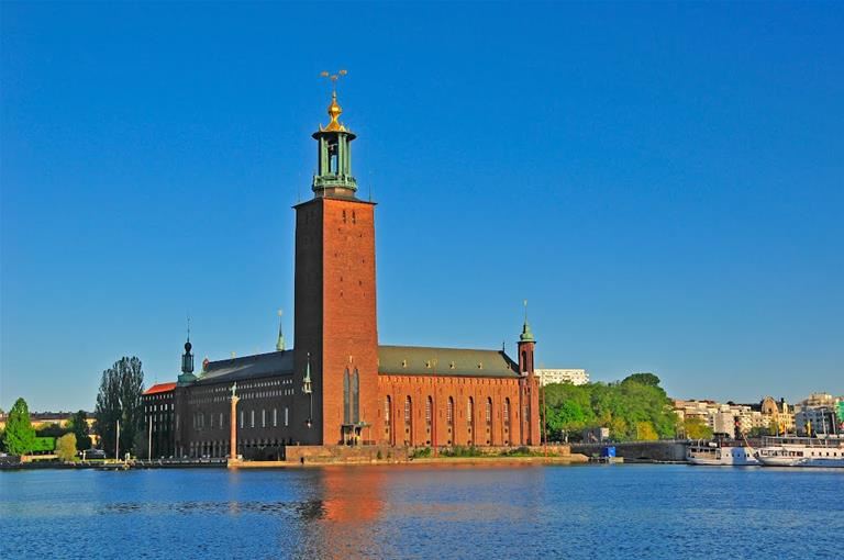 "Stockholm City Hall is the venue of the Nobel Prize banquet."