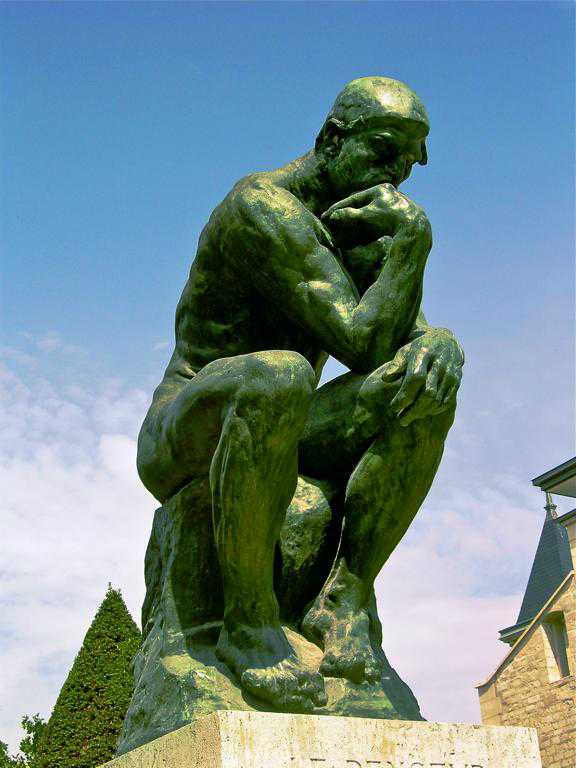 Rodin's The Thinker (1879–1889) is among the most recognized works in all of sculpture.