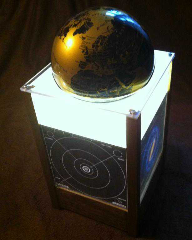 Spaceship Earth. Desktop model. Design by L A Wern (2015)